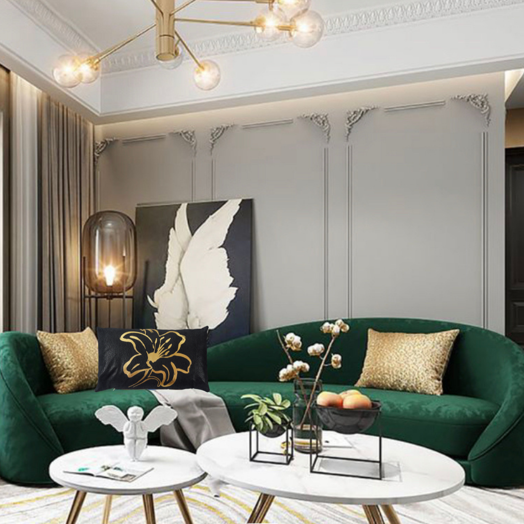 GILDED LILY THROW PILLOW 14X24